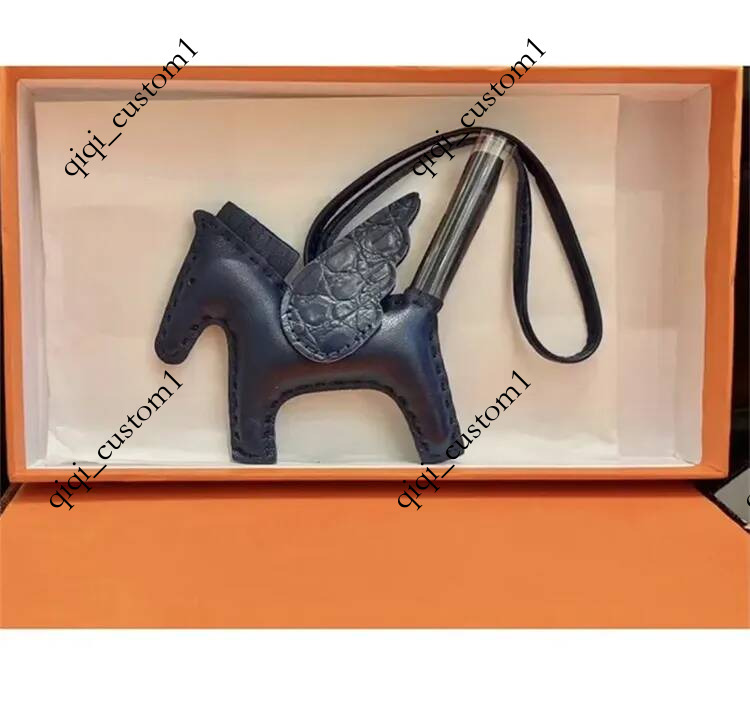 Designer Sheepskin Horse Luxury Paddock Keychain Genuine Leather Nano Pegasus Pendant Wing Shaped Flight Charm Bag