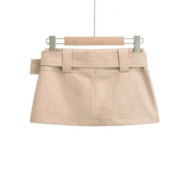 Y2k clothes mini skirts Skirts for women korean fashion vintage black cargo skirts womens 2024 Summer cargo skirts with belt white W261017