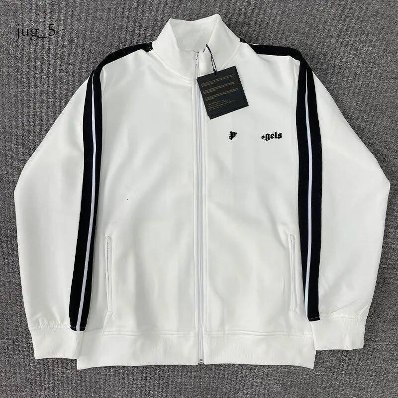 palm track suit Classic Rainbow Stripes Stand Collar Jacket Black Sport Coat High Street Trendy Couple Matching Soft Relaxed Versatile Fit Casual To
