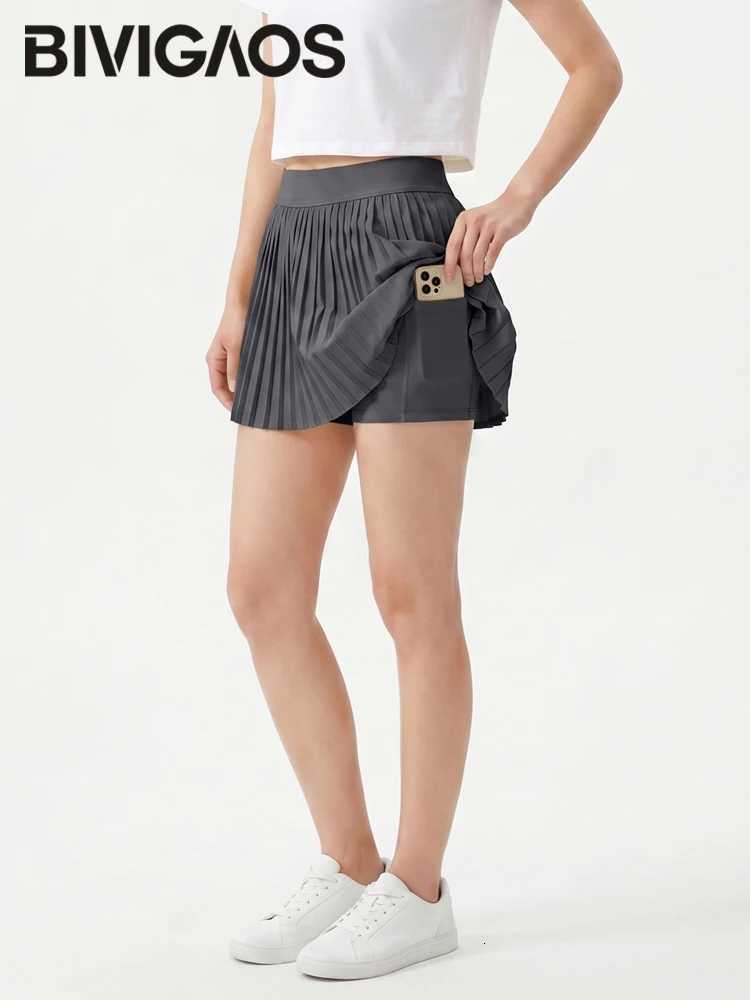Fashion Summer Skirts High BIVIGAOS Waist Sport Short Skirt Women Youthful Cute Mini Skirt Safety Shorts Accordion Pleated Tennis Skirt W261017