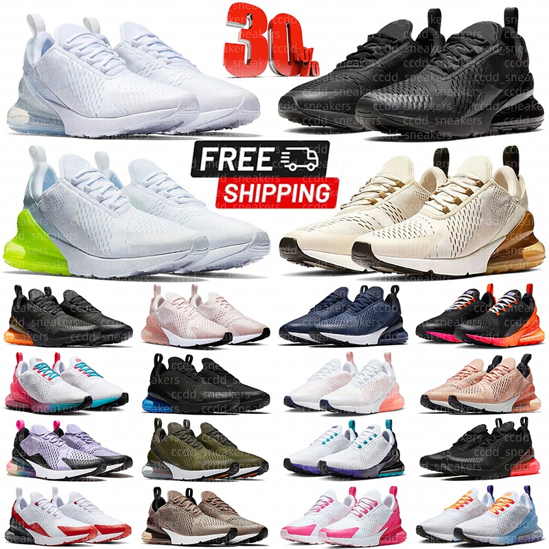 Free Shipping With Box 270 270s Design Running shoes women mens trainers Black White Pink Red Dusty Cactus Barely Rose University Be True Variety Co
