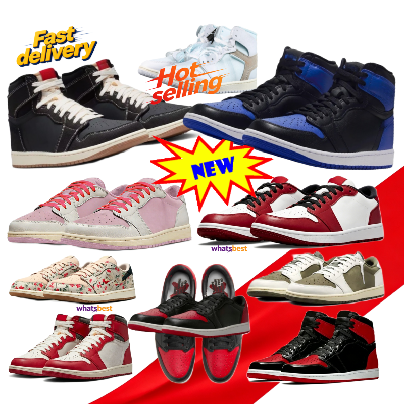 1 High OG Basketball Shoes Royal 1s Lola Bunny 1s Alaska Shy Pink Pack Sail Banned Nitro Olive Royal Blue Mocha Wholesale Men Women Shoe With Box Sn