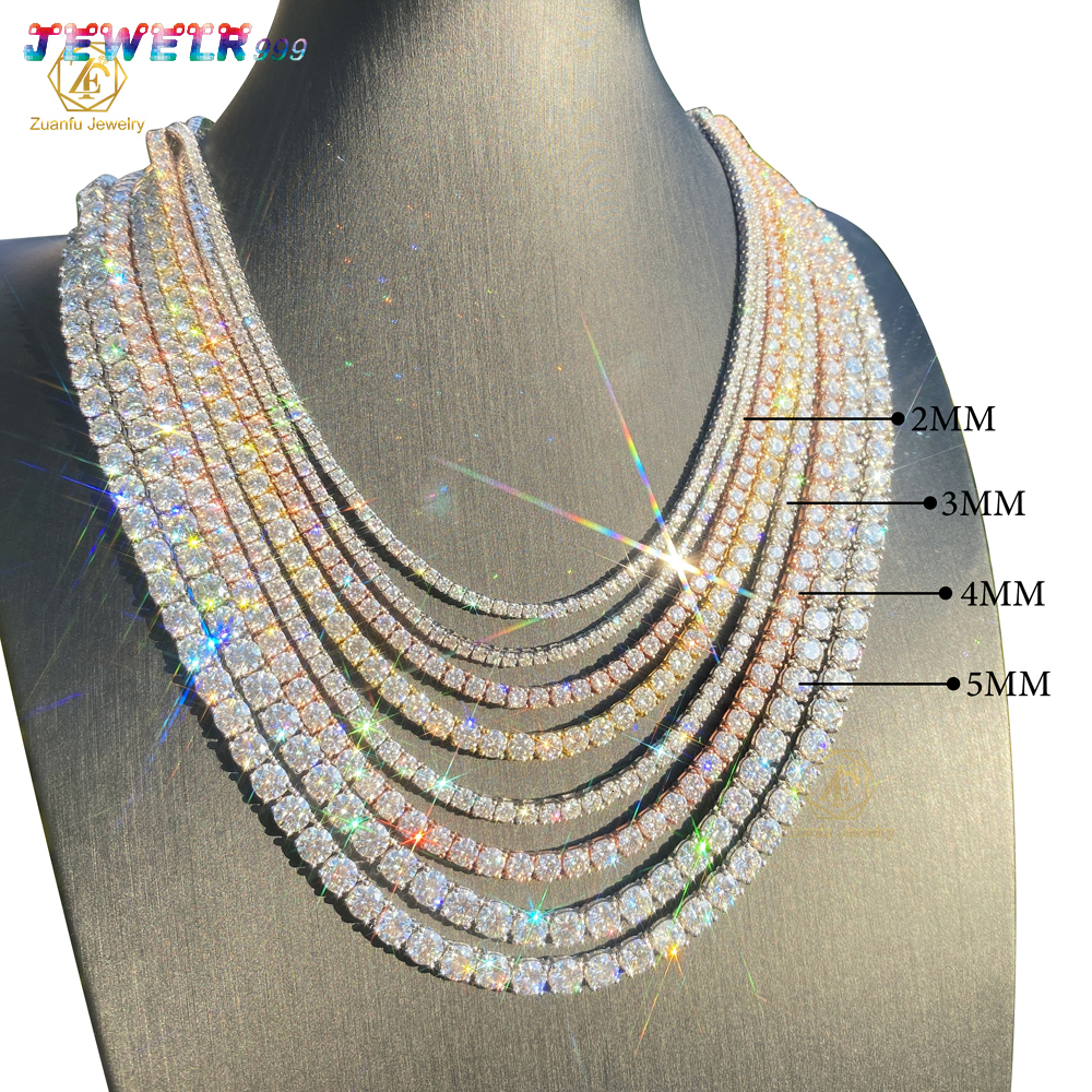 10K Gold Jewelry 2mm 3mm 4mm Tennis Chain D VS1 HPHT CVD Lab Grown Bracelet