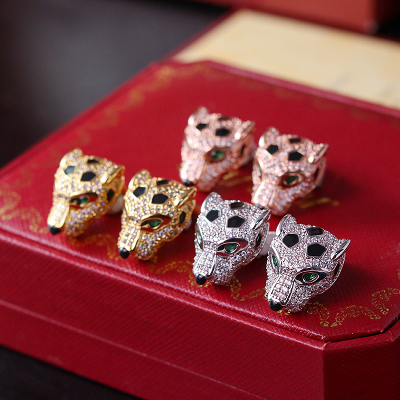 Fashion New Leopard Head Earrings Women's Designer Stainless Steel Earrings Exquisite Luxury Earrings