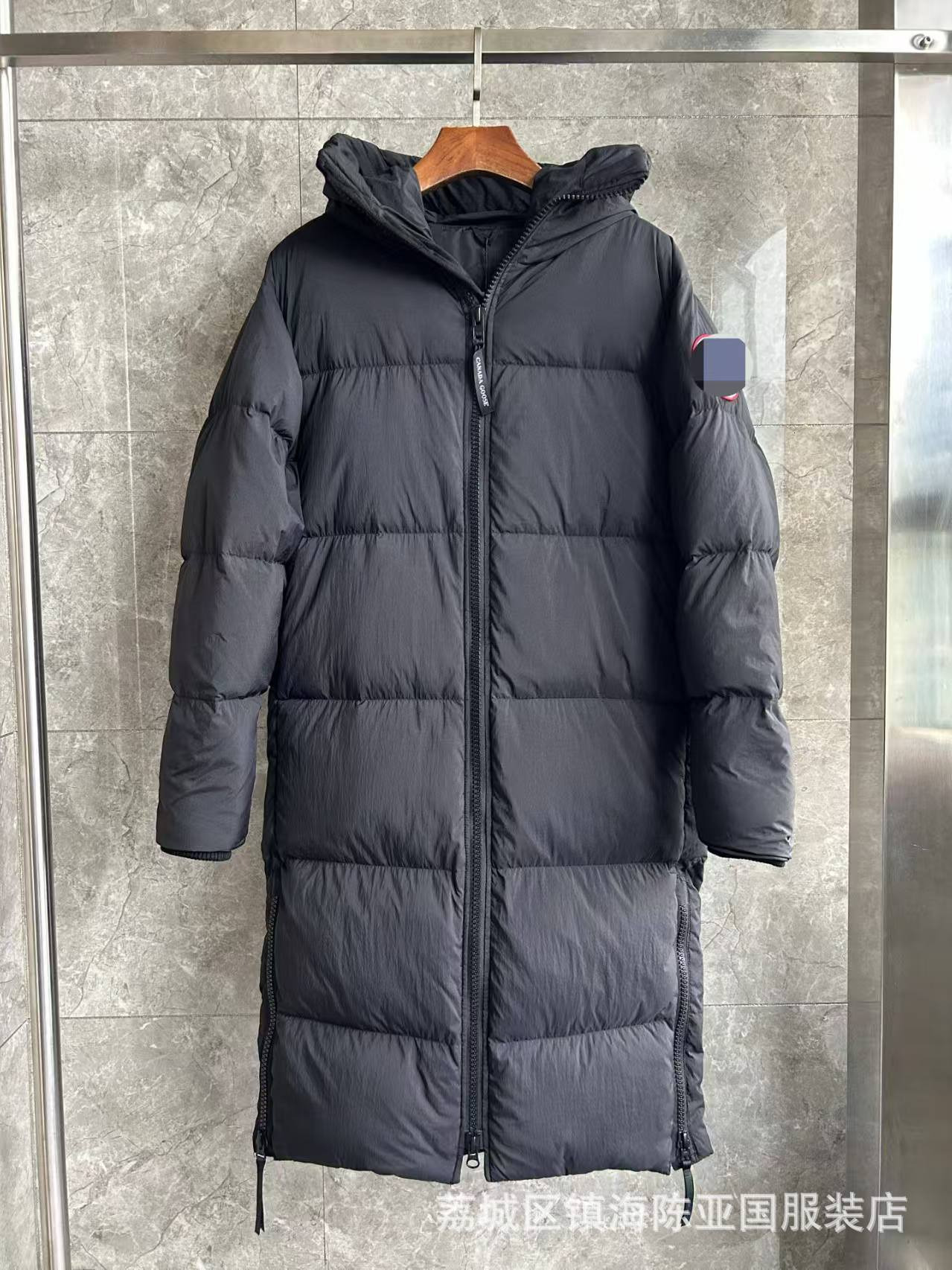 Designer men's long down jacket men's long puffy parka