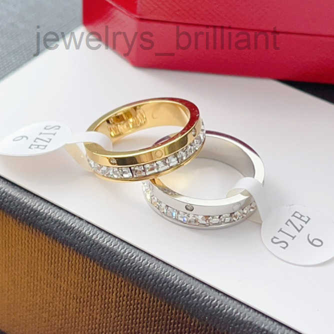 Luxury designer ring Fashion woman starry diamond ring Titanium steel ring Light luxury jewelry rings for men and women couples High-end wedding par