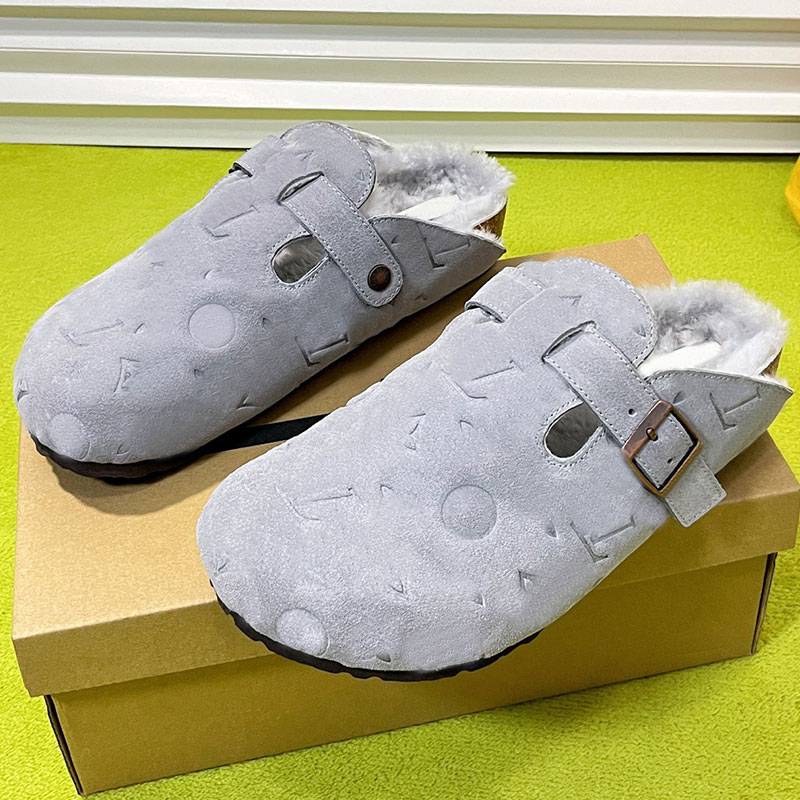 Cosy Comfort Closed Mule Designer Winter New Slippers Luxury Mens Womens Sandals Anti slip Wear resistant Rubber outsole Sandals Adjustable Buckle S