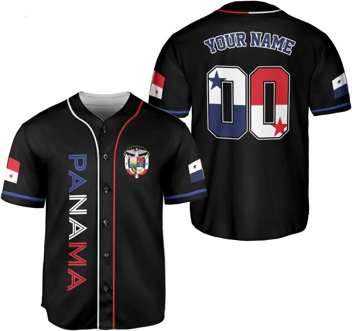 Name Personalized Men's Panama T-Shirts Design Patterns 3D Printed Fashion Men's Baseball Summer Street Unisex Baseball Shirt KZ45W261017