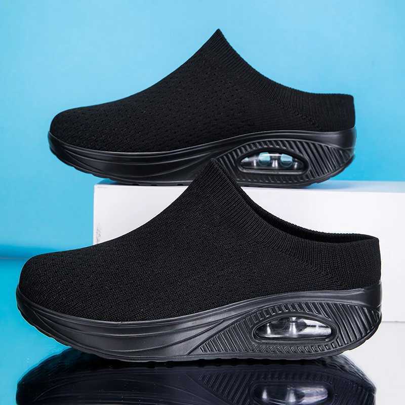 Casual Shoes Breathable Women Shoes Lightweight Female Shoes Outdoor Soft Women's Sneakers half slippers women sock shoes Fashion Tennis H26101