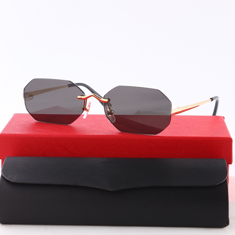 New 2026 Semi-Rimless Fashion Small Sunglasses For Women Brand Designer Square SunshadenWomen Party Girl Ladies For Sun Glasses UV400 Fashion Sungla