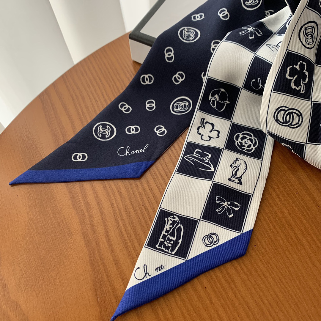 Fashion Designer Letter Silk scarf Printing Thin Narrow Ribbon Exquisite New Double Sided Satin Scarf For Women Tied Bag Tied Hair Neck Scarf 6X120C