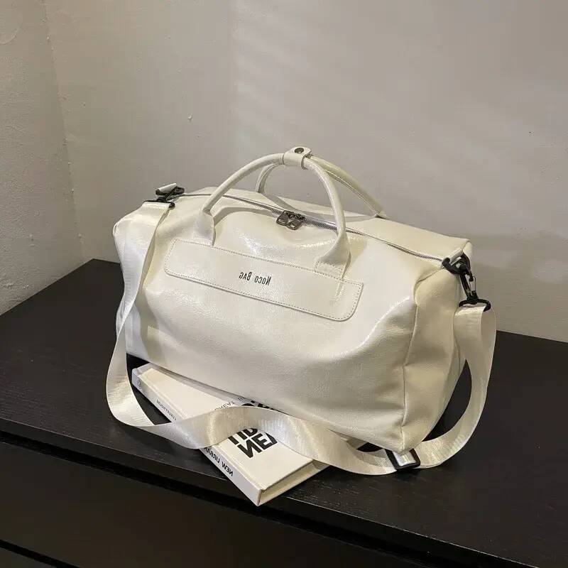 Bag Wet accessories Dry Separation Travel Storage Bag For Women's Oil Wax PU Leather Business Trip Bags Large Capacity Men's Fiess Handbag