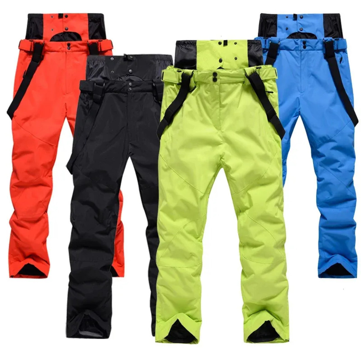 Waterproof Windproof Ski Suit High Quality Men Winter Thick Warm Warm Skiing * Suspender Trousers * Snow Snowboard Thickened Pants Plus Si