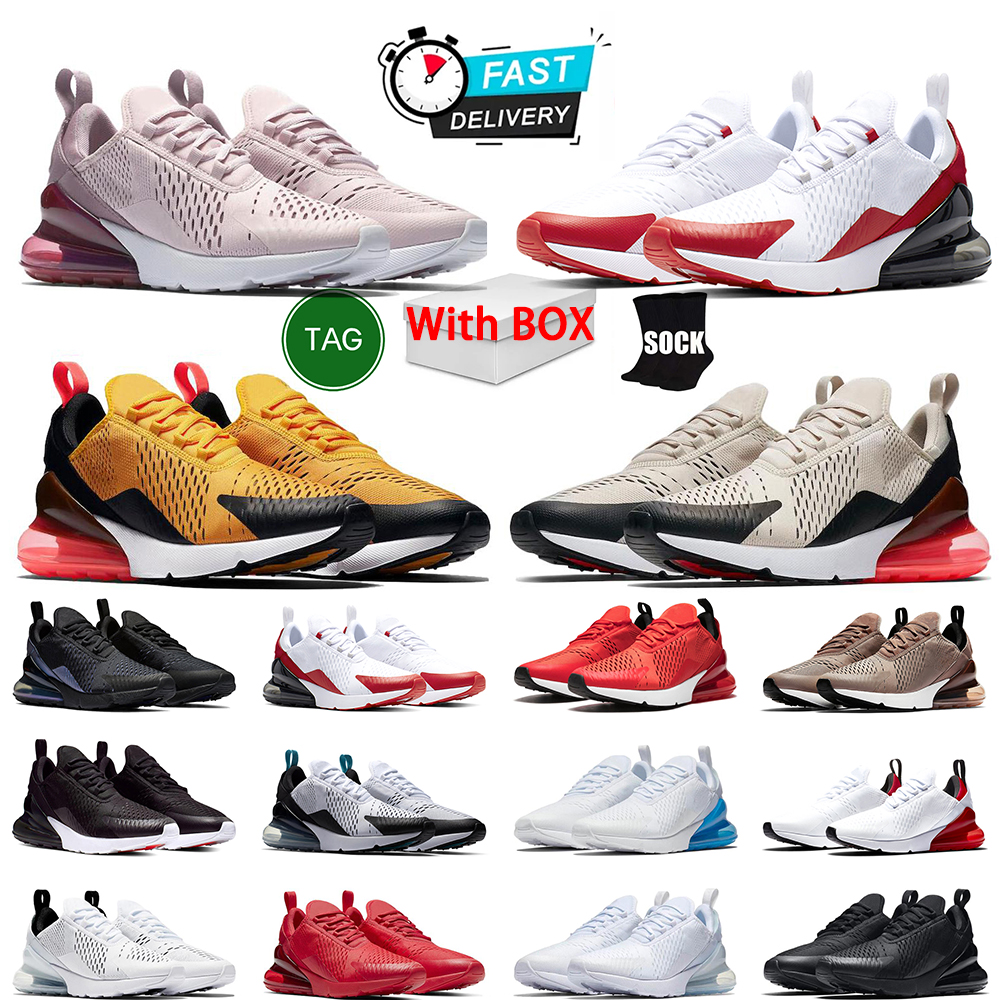 Designer 270s Casual Shoes 270 for men women Brown Triple Black White Light Bone Habanero Red Outdoor Trainers Mens Womens Sports trainers Sneakers