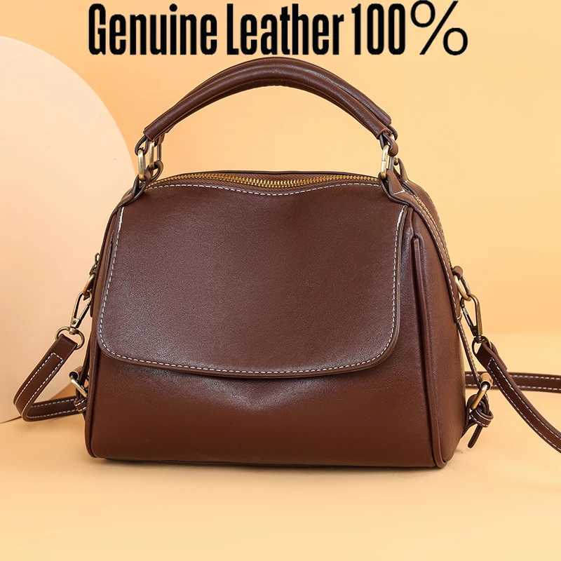 Evening Bags Women Cow Leather Crossbody Bags Female Casual Cowhide Large Capacity Shoulder Bag Ladies Fashion Designer Handbags H261016