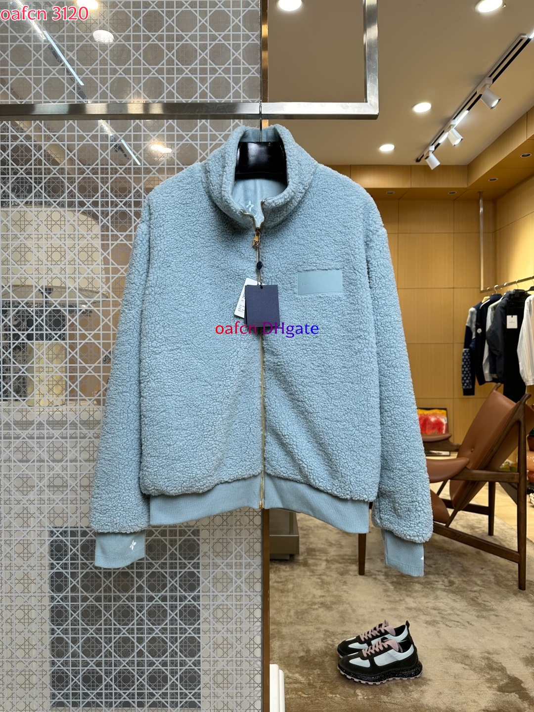 Winter highend brand designer jacket high quality fleece material US size warm jacket luxurious mens jacket polar fleece Old-fashioned lapel coat 31