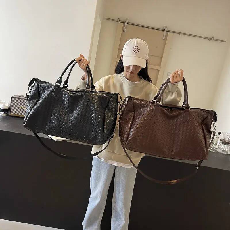 Bag Vintage Travel accessories Men Large Capacity Business Trip Ruiying Handbag Airplane Luggage For Women PU Leather Sports Gym Bag Luggage
