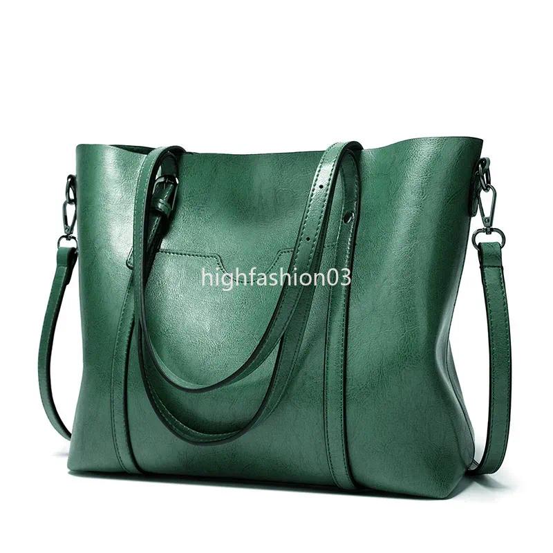 HBP Women Handbags Purses Leather Shoulder Bags Large Capacity Totes Bag Casual High Quality Handbag Purse Green