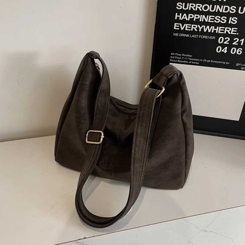 Shoulder Bags New Casual Large Capacity Women's Shoulder Bag Adjustable Strap Solid Color Crossbody Bag Tote Handbag H261016