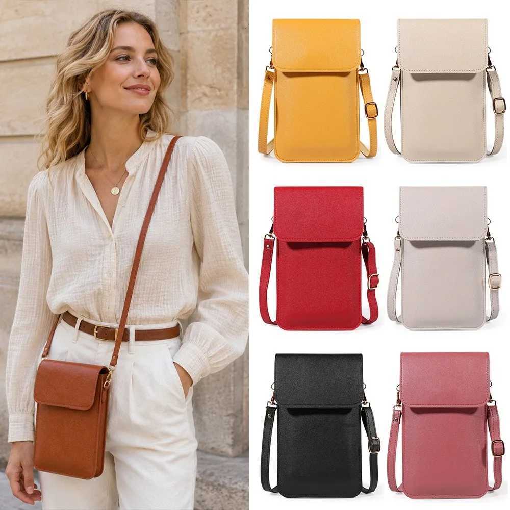 Cross Body PU Leather Touch Screen Phone Bag Zipper Flap Large Capacity RFID Anti Theft Purse Multifunctional Wallet Shoulder Bag For Women H261016