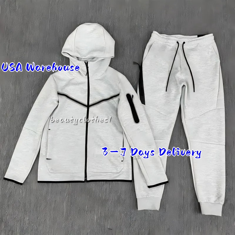 5A Men Womens Pure Cotton Fashion Tech Fleece Zipper Hoodies Pants Tracksuit Niikinkss Autumn Thick Sports Windbreaker Jackets Tracksuits 5A