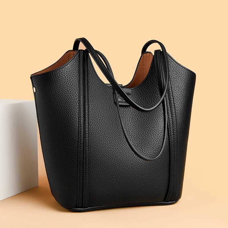 Evening Bags Women's Large Capacity Shoulder Bag armpit bag Ladies Genuine Leather Commuter Shopper Bags High Quality Handbag Big tote H261016