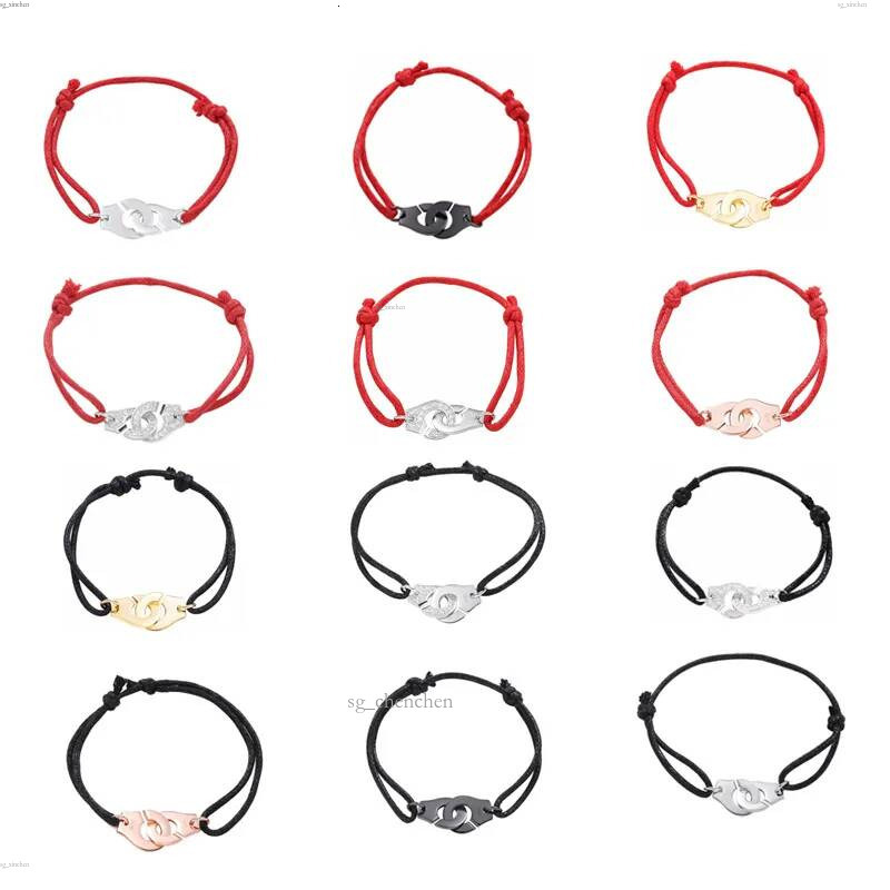 2026armband Classic hand woven titanium steel handcuffs couple fashion designer jewelry women luxury bangle bracelet