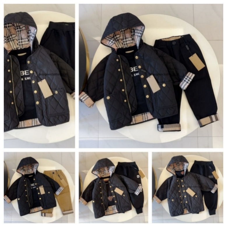 Kids Designer Clothes: Cozy Children's Outfit Set - Warm Coat, Soft Sweater & Durable Pants, Perfect for Active Play A246