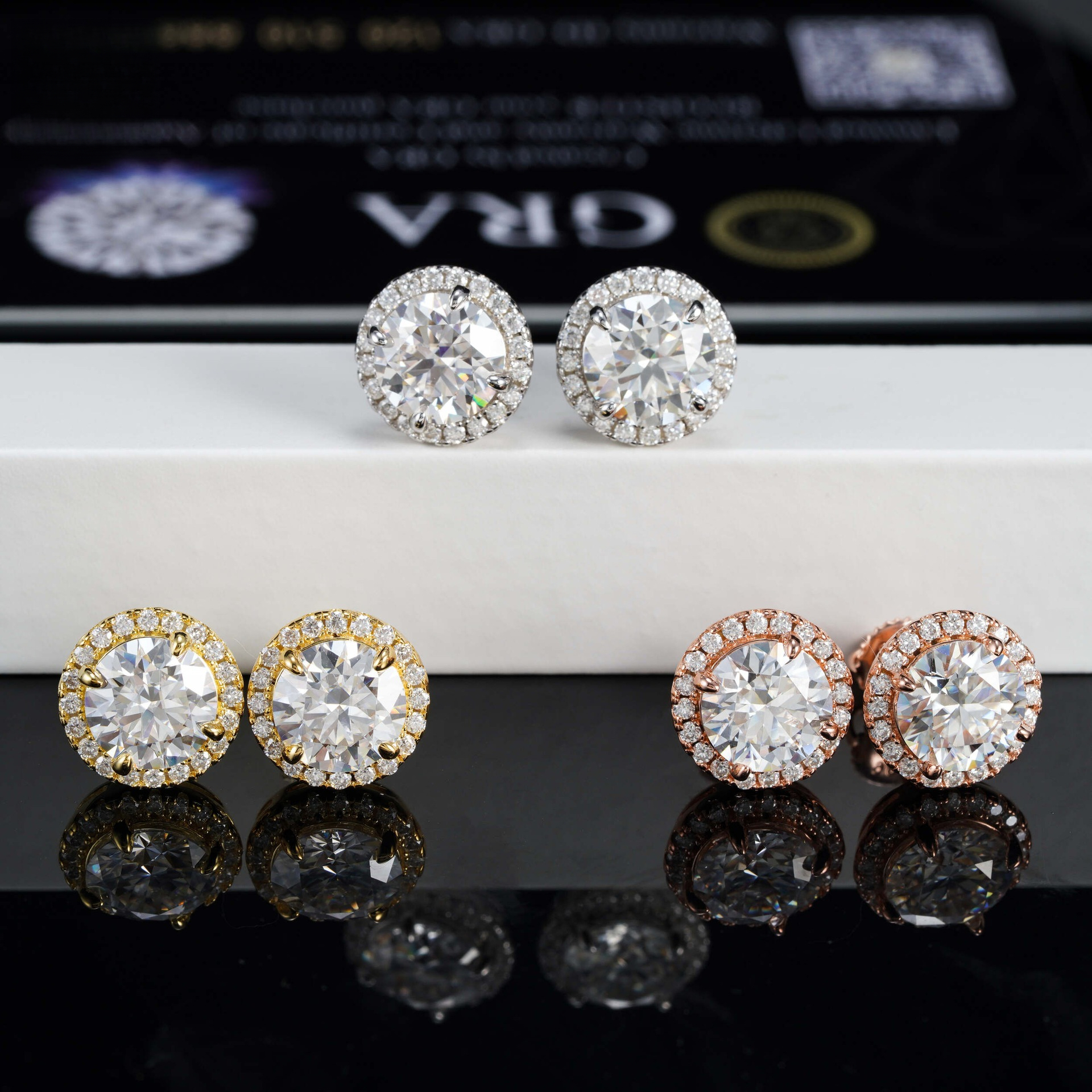 Fashionable Commuting 8mm Best-Selling Earrings S925 Silver Inlaid with Moissanite Hip-hop Style Ear Accessories
