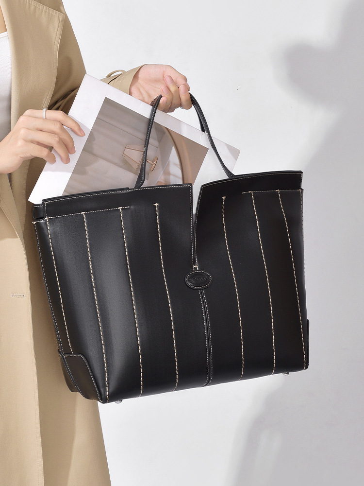 Tote New European And American Fashion Large Capacity Commuting Bag Simple High-End Feel Women's Handbag Cross-Border Kl928