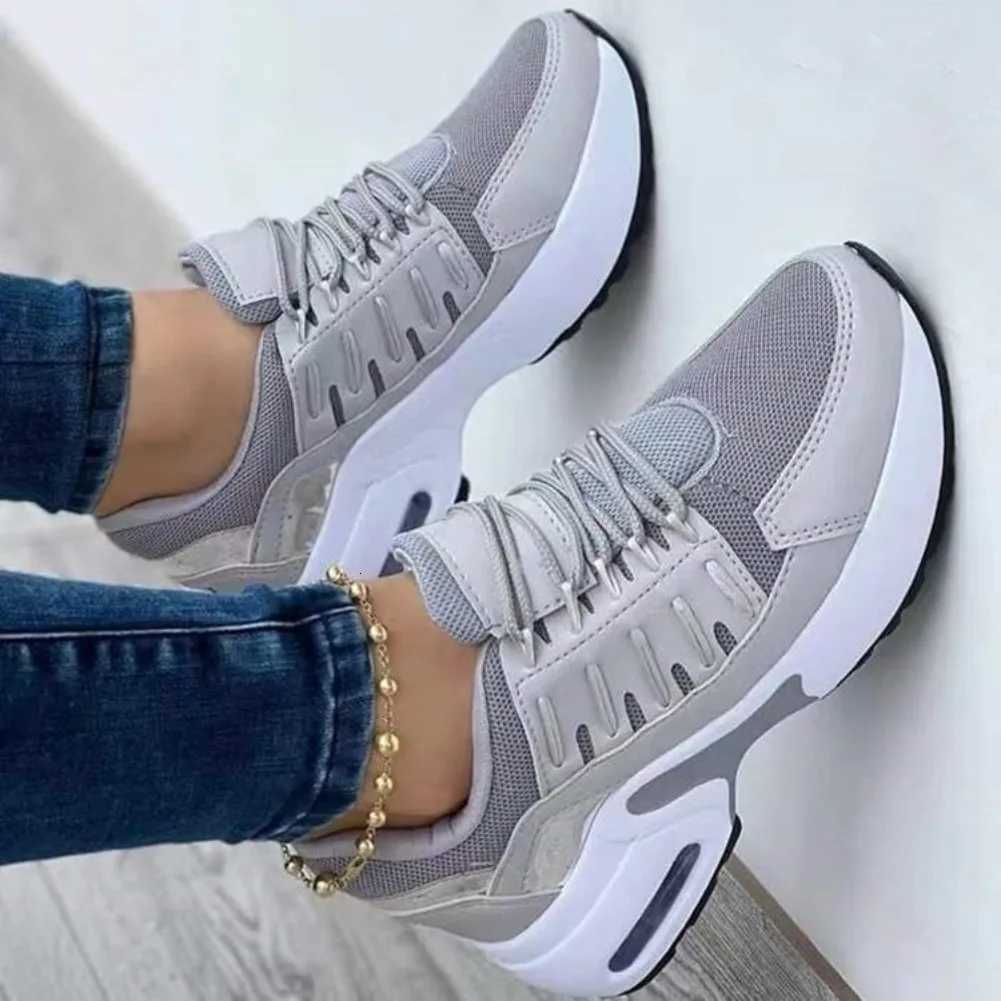 Casual Shoes Women's Shoes Spring and Autumn New Mesh Breathable Casual Shoes Outdoor Lightweight Non-slip Wedge Heel Thick-soled Sneakers H261