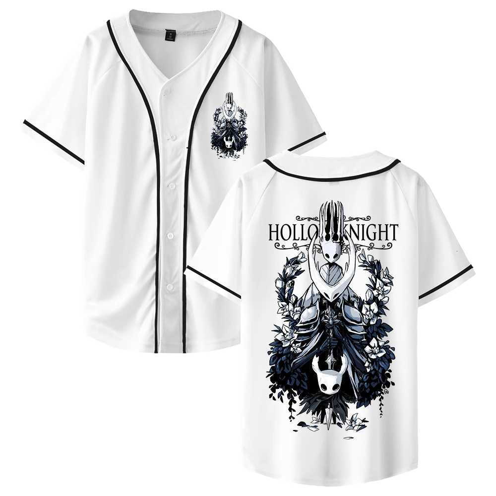 Knight Men's Hollow T-Shirts GF Game Baseball V-Neck Short Sleeve Button-up Shirts Women Men Harajuku Streetwear TopsW261017