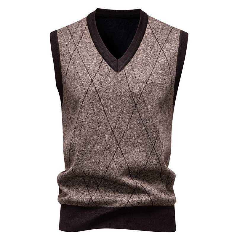 Sweater Men's Vests Mens Knit Vest Classic Knitted V-Neck Sleeveless Vest Pullover Light Weight Business Casual Work VestsW261017