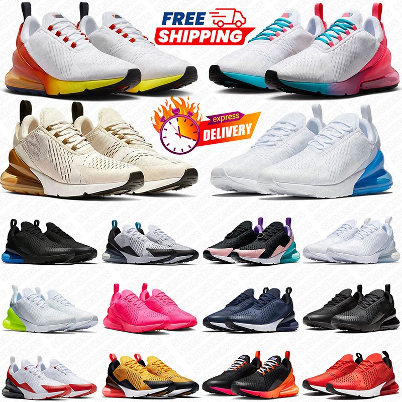 Free shipping designer sneakers 270 270s casual Shoes for men women White Pink Grey classic Low Breathable fashion outdoor sports trainers sneaker 3