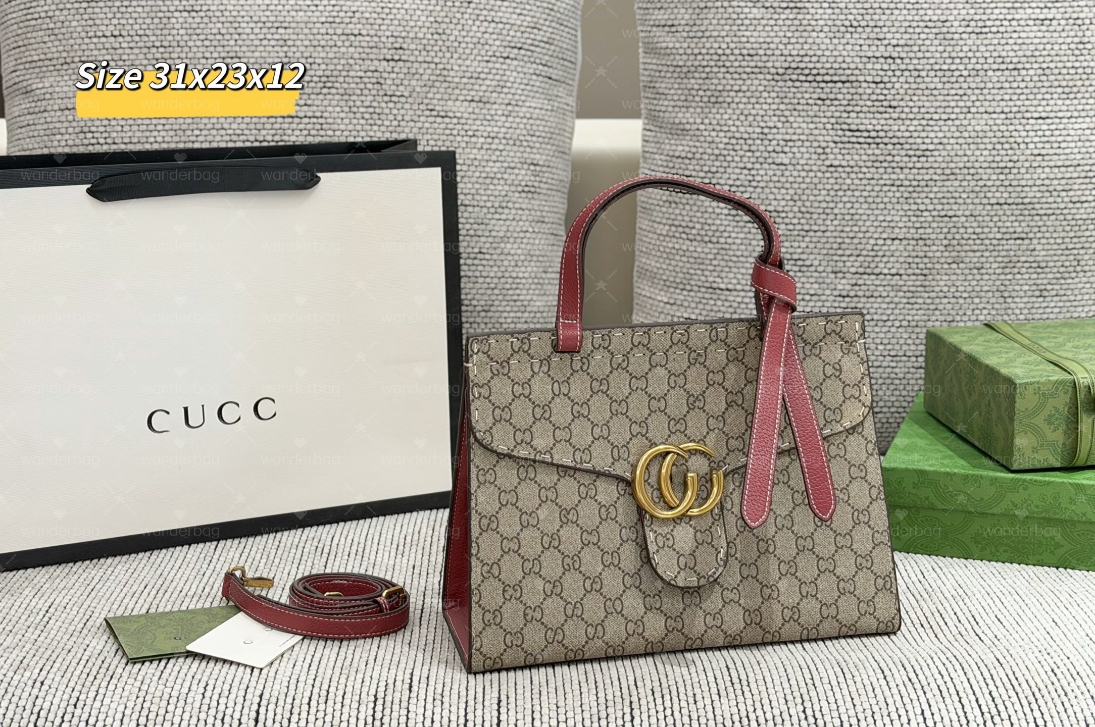 Designer Bag large top handle shoulder bag canvas brown calfskin leather Crossbody Fashion calssic 31cm Handbag Luxury Messenger bags Top MONTAIGNE