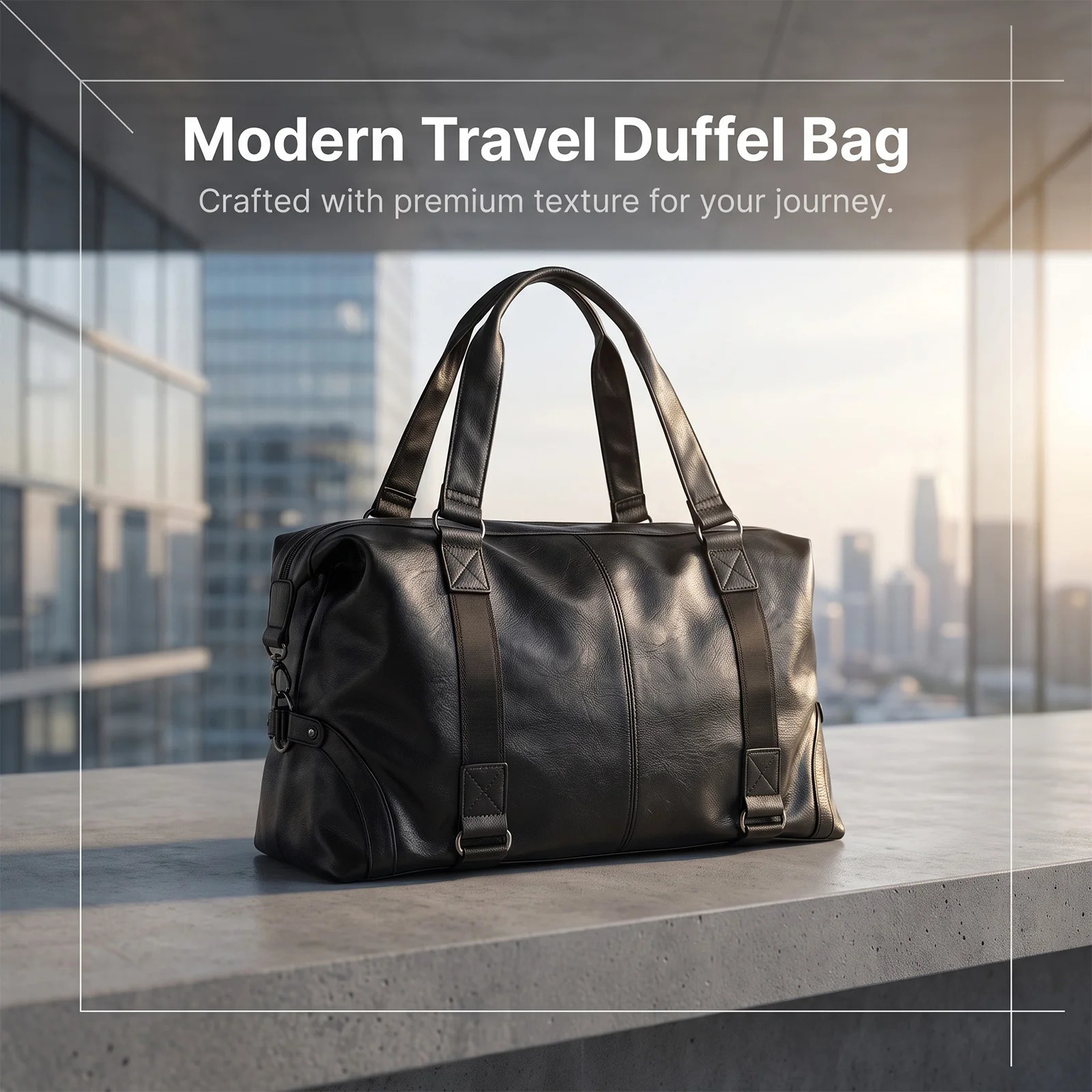 Men's PU Gym Bag with Wet Dry Separation Travel Sports Duffel for Yoga Fitness Overnight Weekender CarryOn Luggage 261009