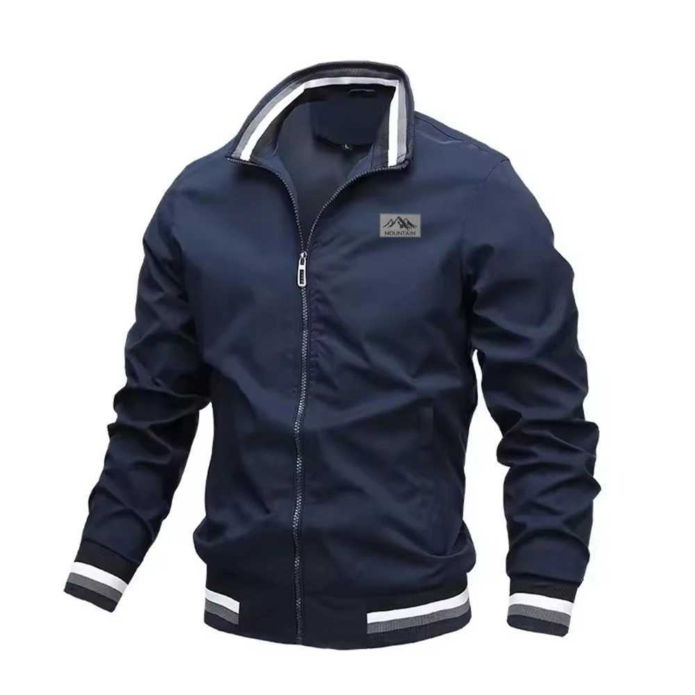 Jackets Spring and Autumn Men's Men's Stand-Up Collar Casual Jacket for Outdoor Activities Men's Windproof Cycling Fishing Hiking Str