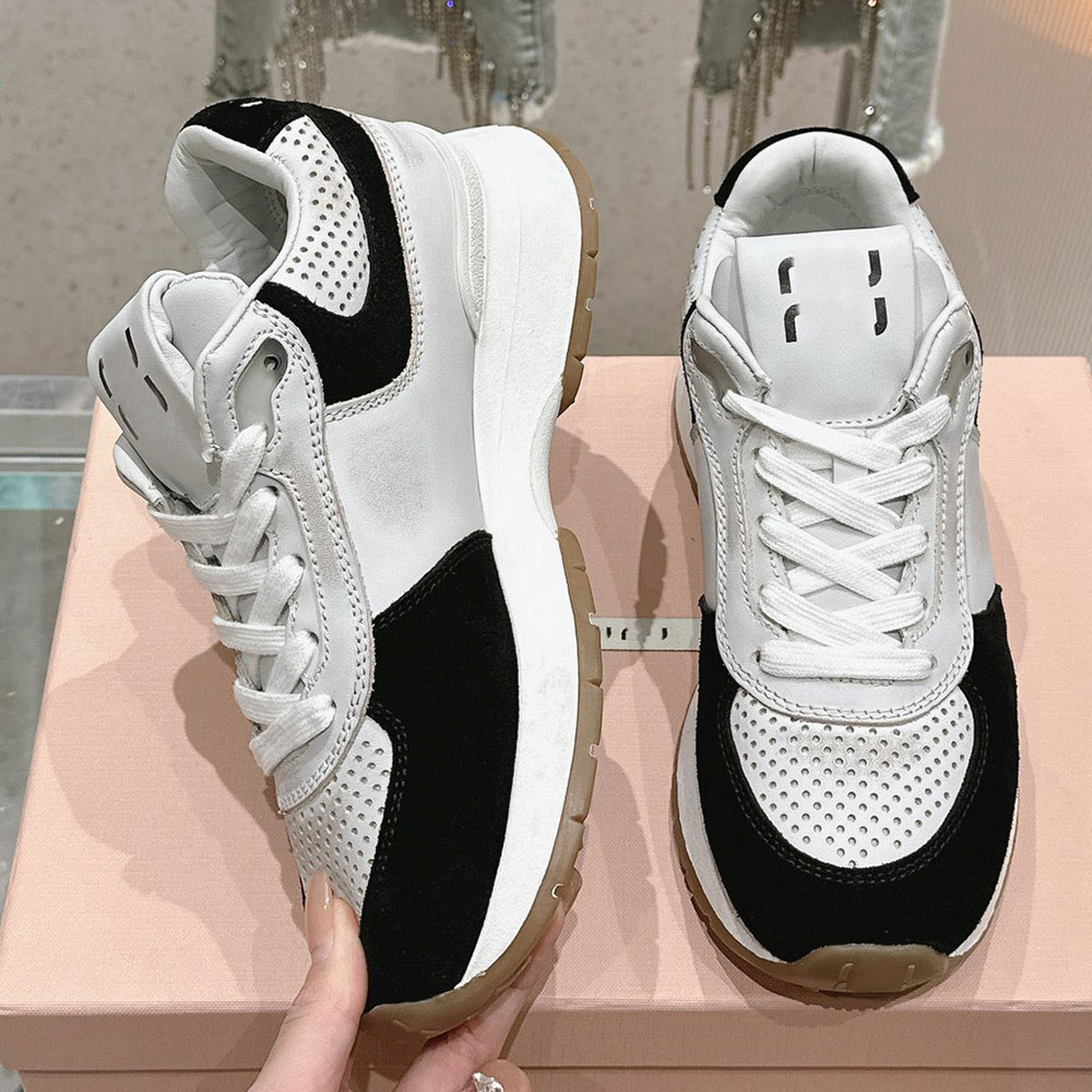 Leather Sneakers Womens Designer Platform Sneaker Fashion Luxury Casual Sneaker Comfort Breathable Brand Running Sneaker Leather Lining Size 35 41