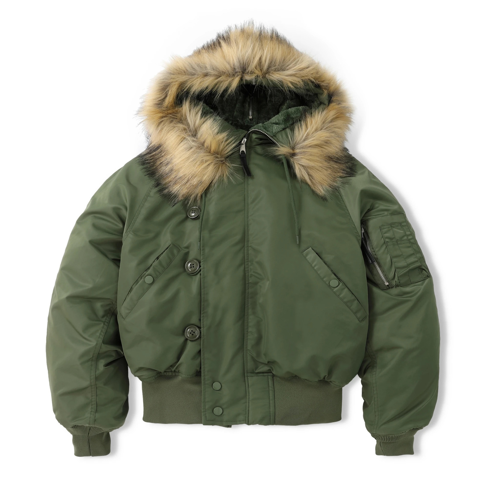 90s Vintage US Air Force N2b Flight Bomber Fur Jacket Waterproof Tactical Military Pilot Army Padded Retro Coat For Men 261010