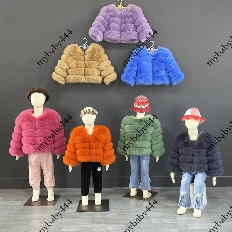 Winter Faux Elegant Baby Fox Fur Jackets And Coats Warm Parka Kids Outerwear Clothes Thick Girls Coat 250908