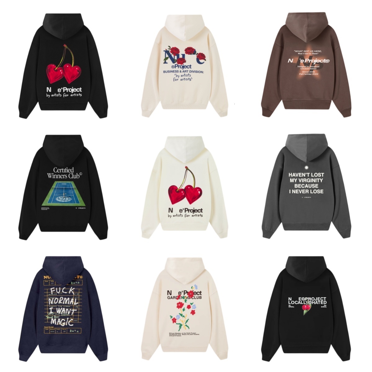 Nudelys Project hoodie Designer hoodies Fashion Classic cotton hoody vintage printing mens and womens High quality couple Long sleeves sweatshirt 7a