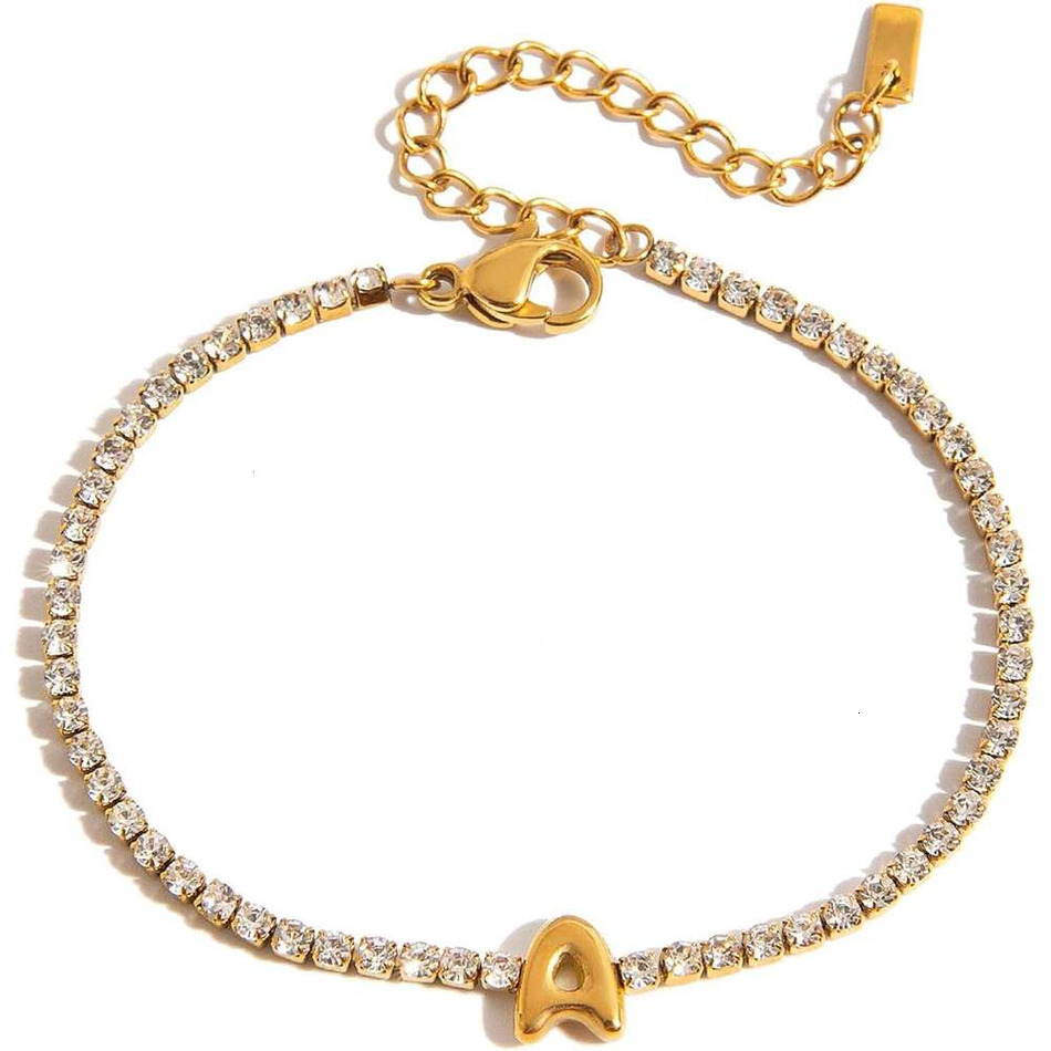 2026 perfume New Initial Bracelets Trendy Personalized Gold Letter Charm Bracelet Statement cologne Cute Simple Fashion Chain Jewelry Gift For Women