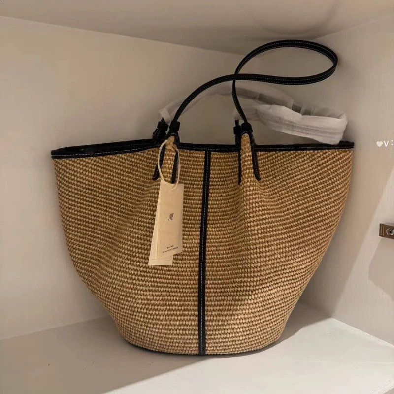Women Beach Woven Tote Bags summer Fashion Lady Boho Vacations lady Travel Handbag large Capacity Casual Shoulder Bag 261017