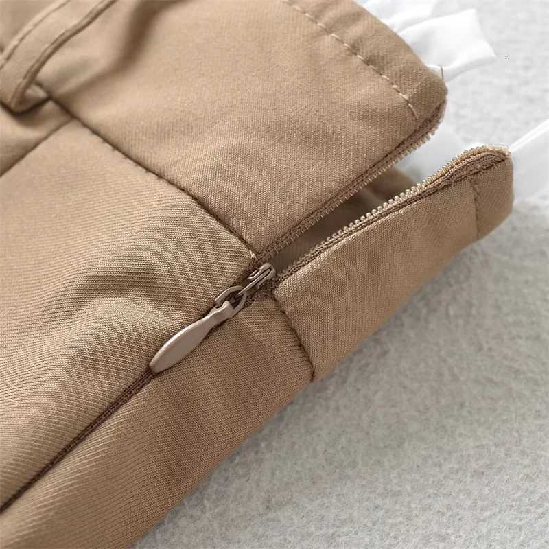 KEYANKETIAN 2024 New Women's Skirts Wide Pleated Skirt Preppy Style Patchwork Drawstring Lace Up High waist A Line Knee-Length Skirt W261017
