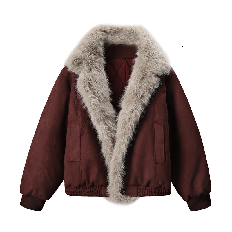 Leather Jackets Man Winter Warm Vintage Motorcycle Coat Fur Collar American Casual Outenwear Retro Baggy Streetwear Original 261014