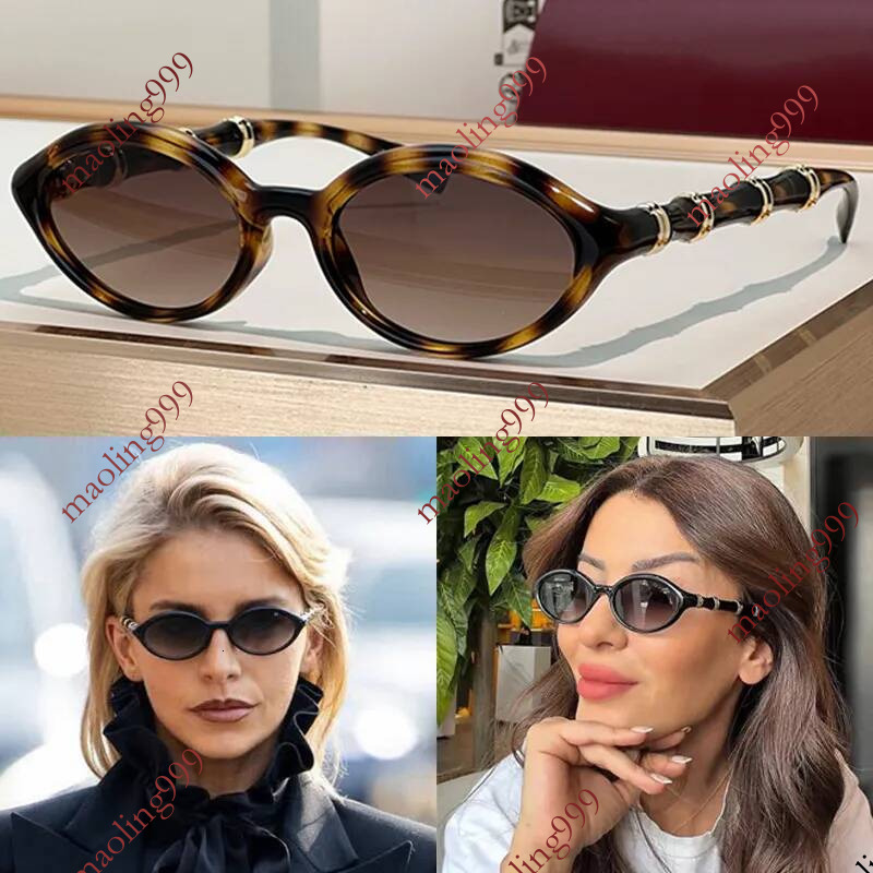 Designer Oval Sunglasses For Men Women 2059S Fashionable acetate black frame Nylon lenses Metal bamboo pattern design style Daily luxury party glass