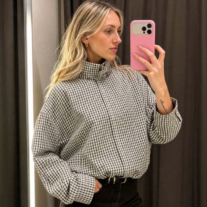 Cross-border European American women's clothing: hot-selling, trendy, and retro plaid jacket