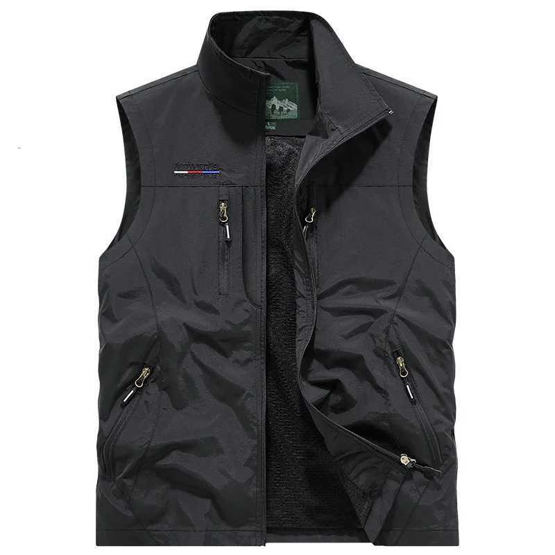 Men Men's Summer Vests New Outdoor Mesh Cargo Vests Thin Waistcoats Climbing Sleeveless Jackets Good Quality Male Sportswear Casual Vests 5XW26