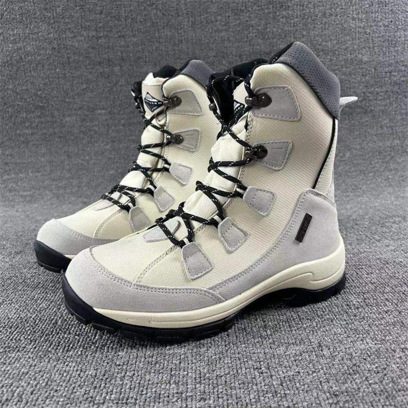 Kids High Top Hiking Boots Breathable Suede Upper Lace Up Shock Absorbing Non Slip Outdoor Trekking Mountain Climbing Shoes for Boys Girls