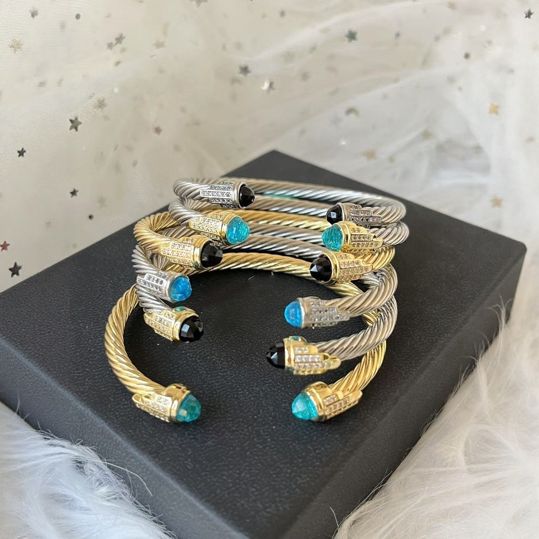 DY Cable Jewelry Designer Davidjersey Yurmannn Luxury Bracelet For Woman Men Luxe Bangle Hot Selling Twisted Gold Bracelet Rope Bracelet Cable Brace